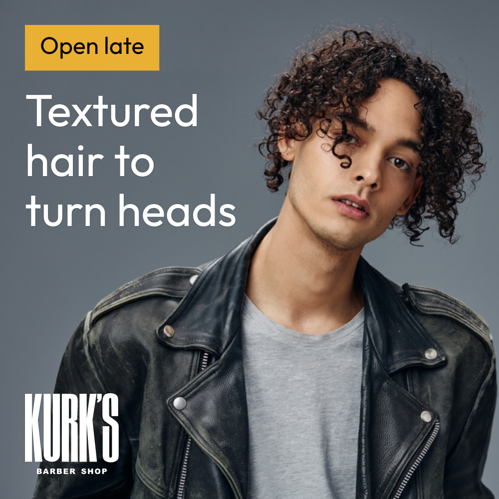 An action ad for a barber